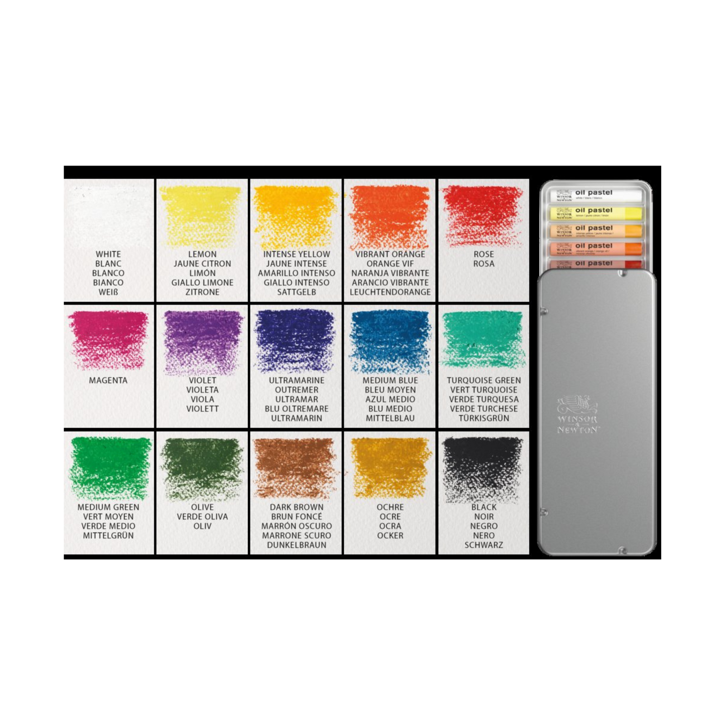 Winsor & Newton Oil Pastels - 15 colours