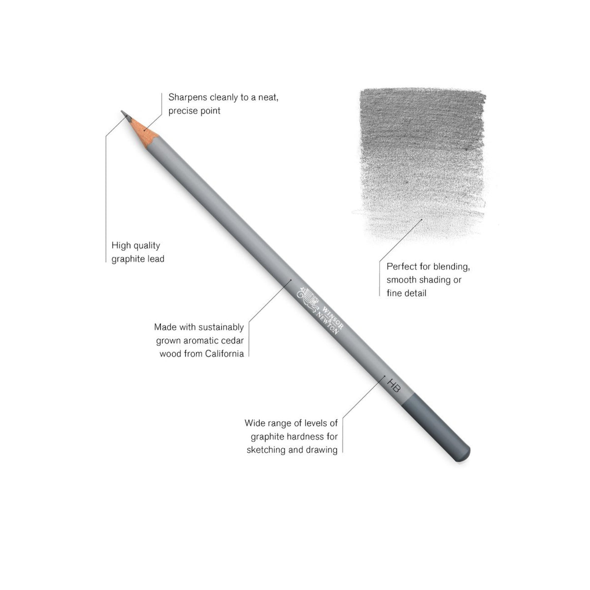 Winsor & Newton Studio Collection Graphite Pencil Set (set of 6 in metal tin)