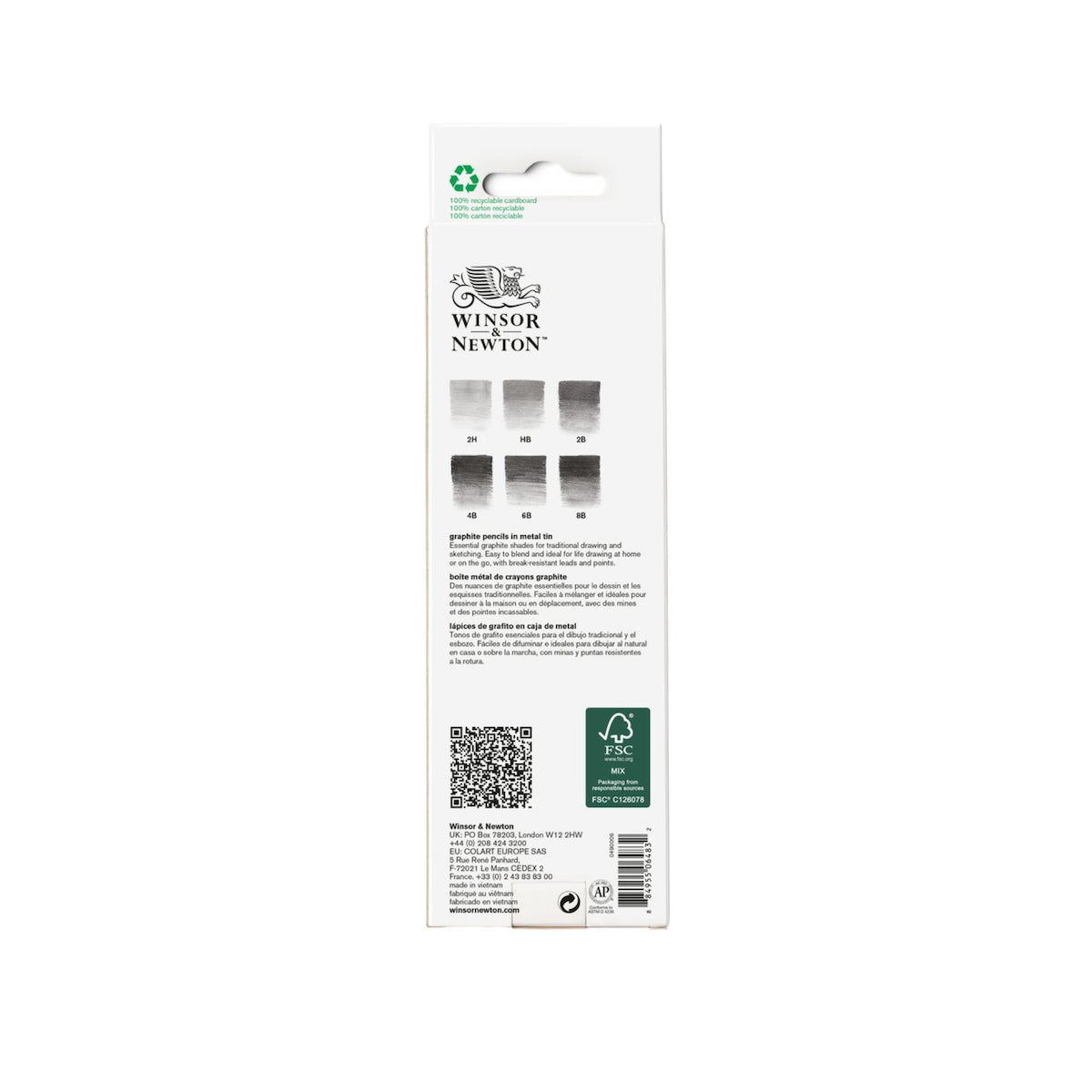 Winsor & Newton Studio Collection Graphite Pencil Set (set of 6 in metal tin)