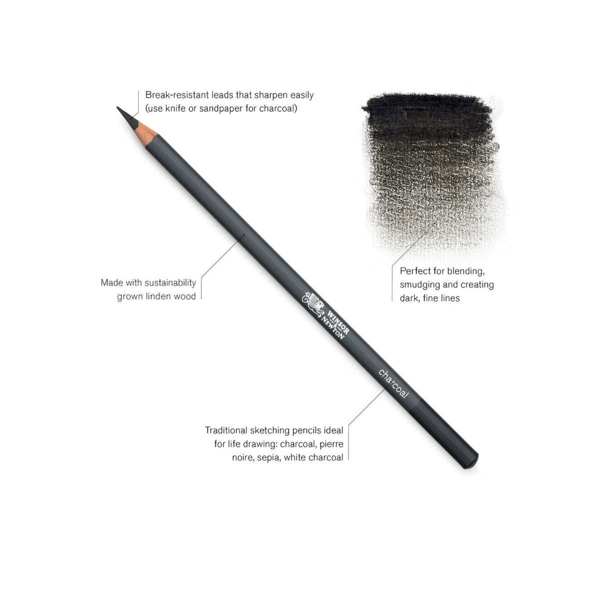 Winsor & Newton Studio Collection Sketching Pencils (set of 6 in metal tin)