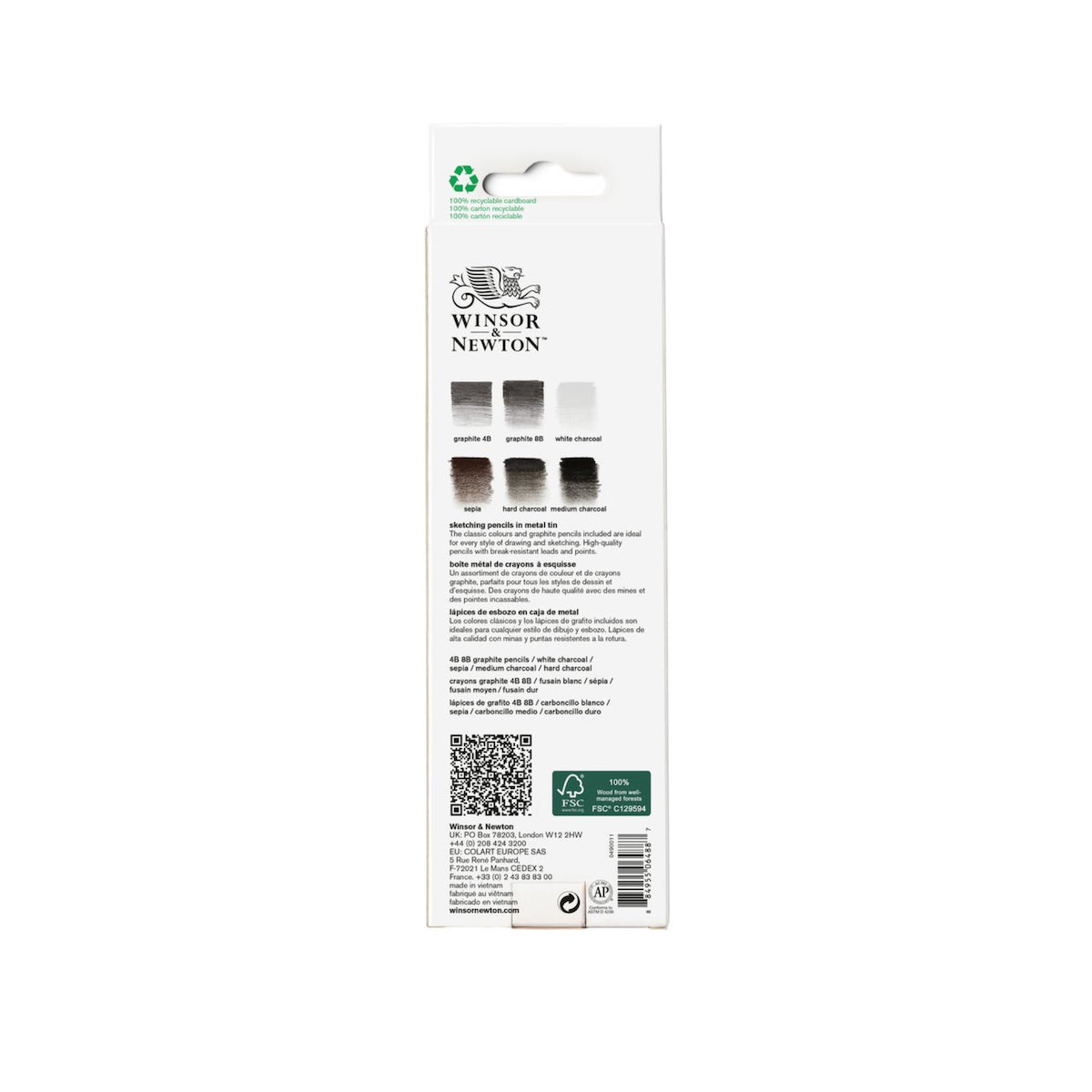 Winsor & Newton Studio Collection Sketching Pencils (set of 6 in metal tin)