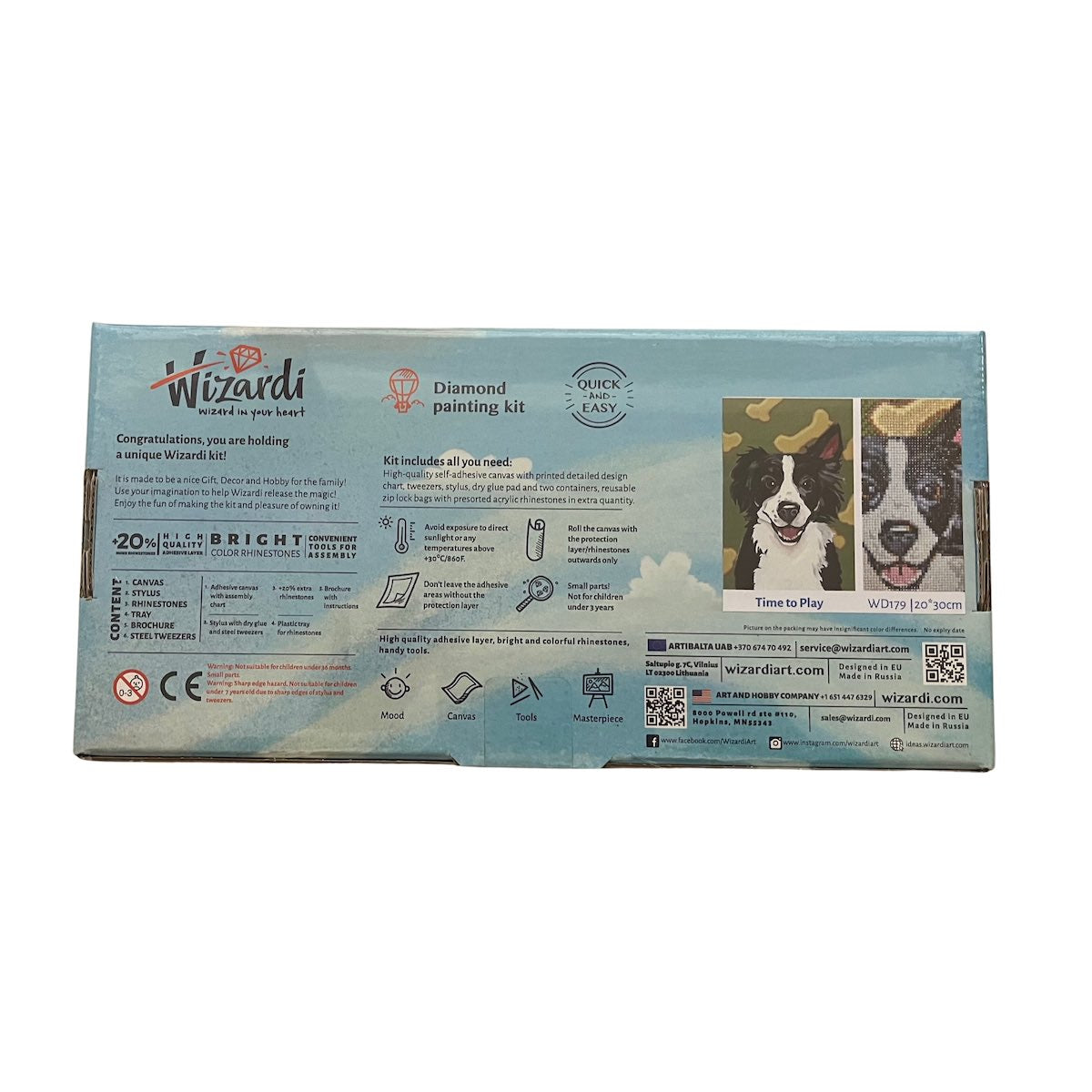Time to Play Puppy Diamond Painting Kit