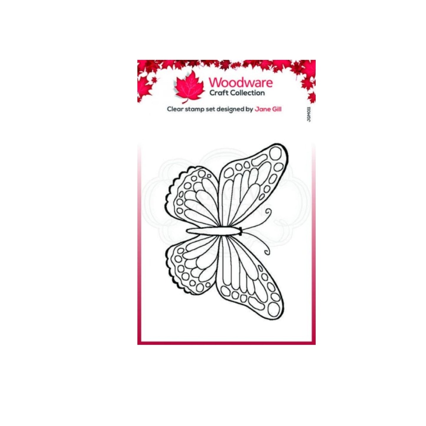Woodware Mini Wings Tortoiseshell Butterfly Clear Stamp