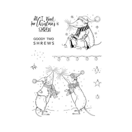 pink ink designs all i want for christmas is shrew clear stamp
