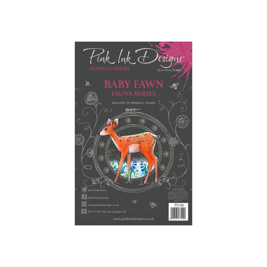 pink ink designs baby fawn stamp