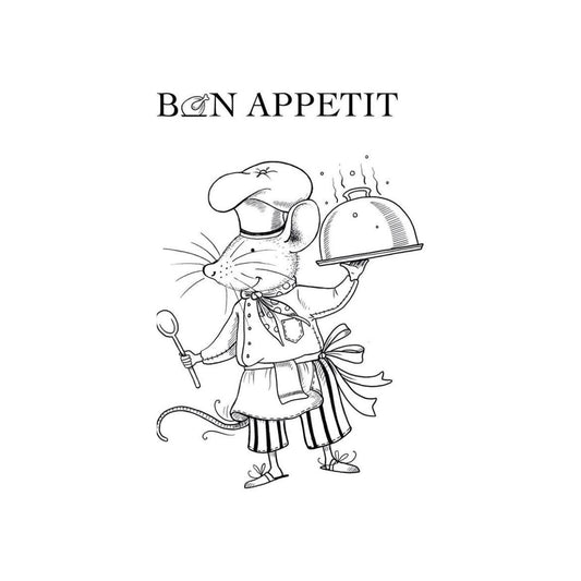 pink ink designs chef mouse clear stamp