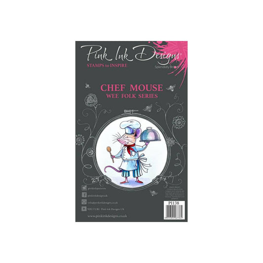 pink ink designs chef mouse stamp