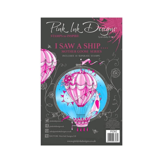 pink ink designs i saw a ship stamp