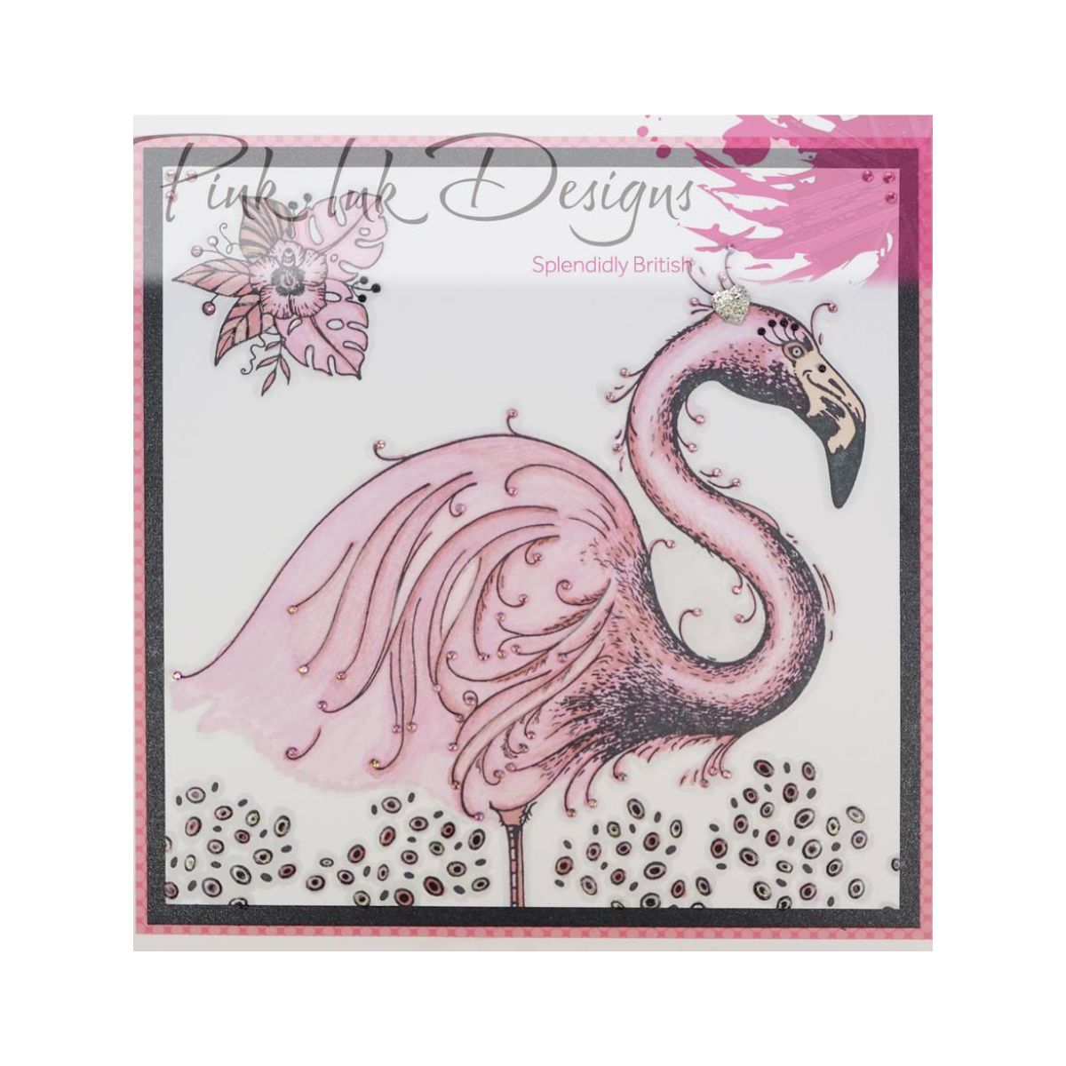 pink ink designs flamingo sample card