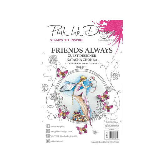 pink ink designs friends always stamp