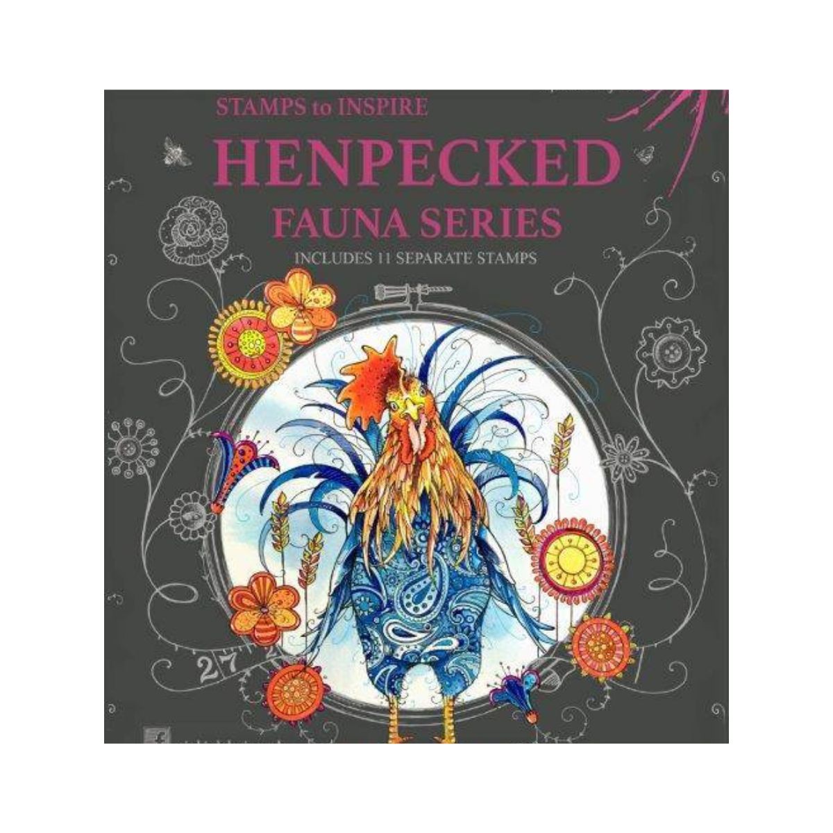 pink ink designs henpecked stamp