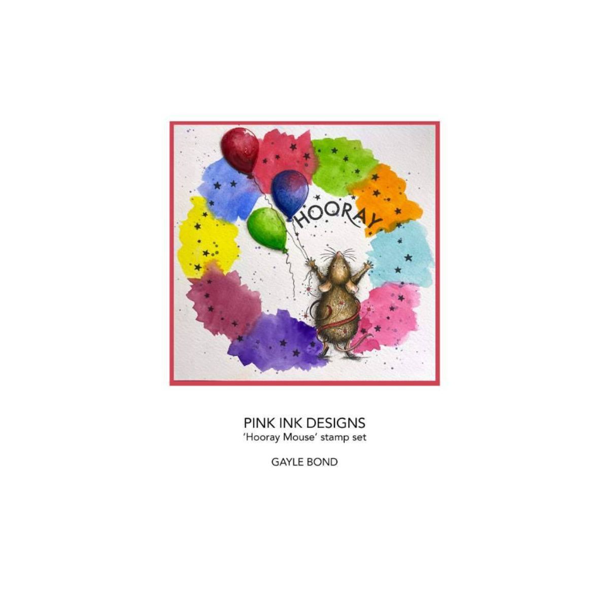 pink ink designs hooray mouse sample card