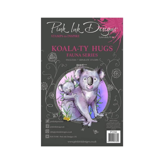 pink ink designs koalaty hugs stamp