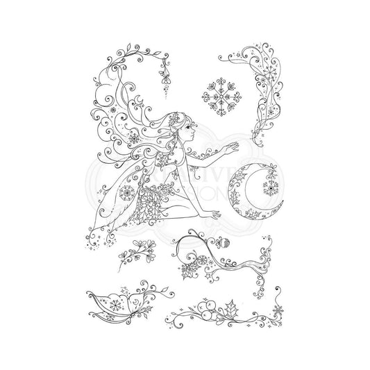 pink ink designs make a wish clear stamp