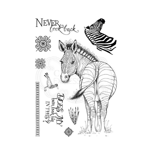 pink ink designs stripes clear stamp