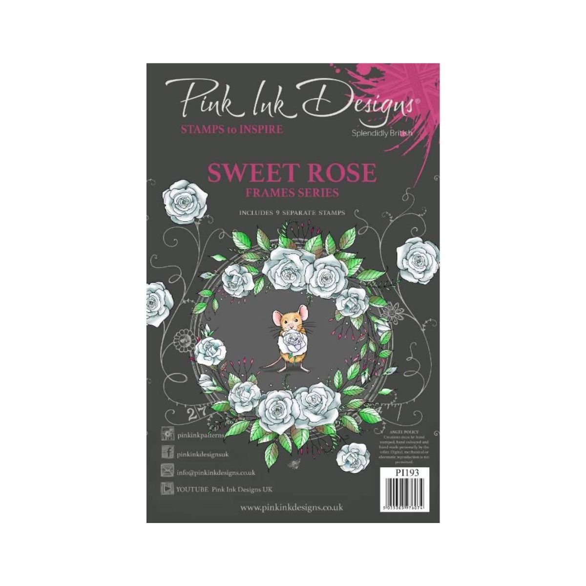 pink ink designs sweet rose stamp