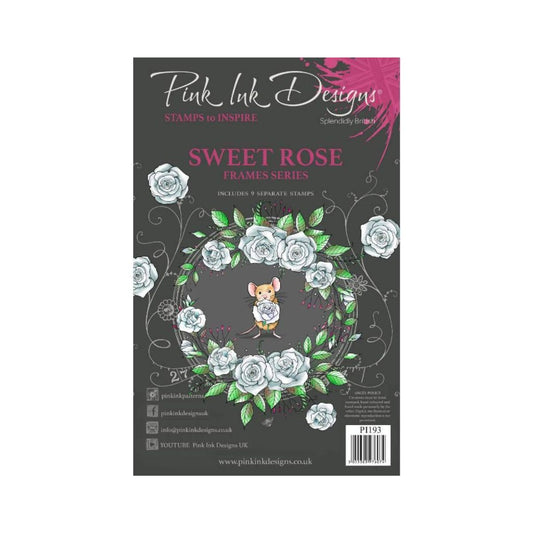 pink ink designs sweet rose stamp