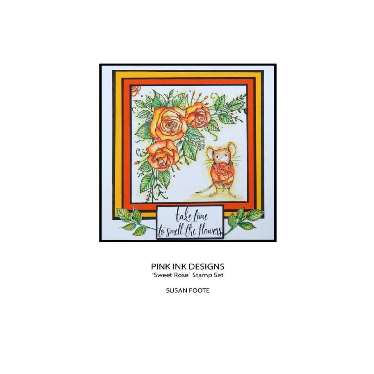 pink ink designs sweet rose sample card