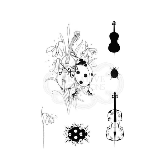 pink ink designs cellist clear stamp