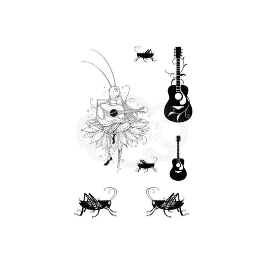 pink ink designs the guitarist clear stamp