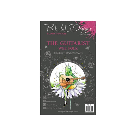 pink ink designs the guitarist stamp