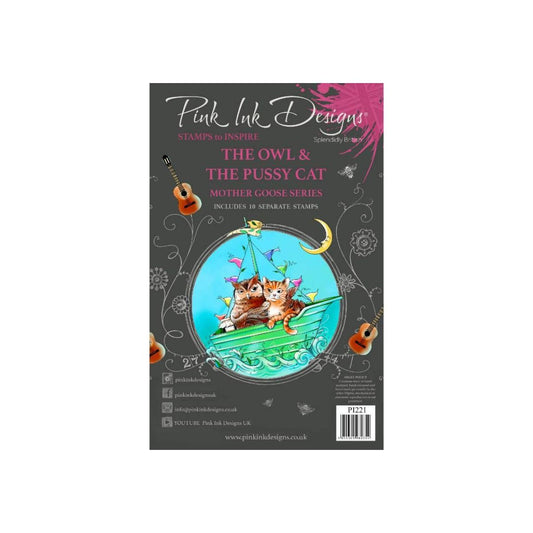 pink ink designs the owl and the pussy cat stamp
