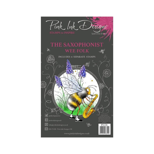 pink ink designs the saxaphonist clear stamps