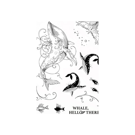pink ink designs whale clear stamp