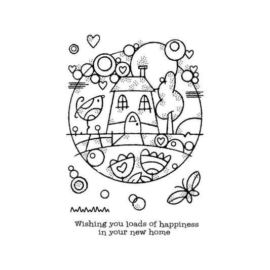woodware dream home clear stamp