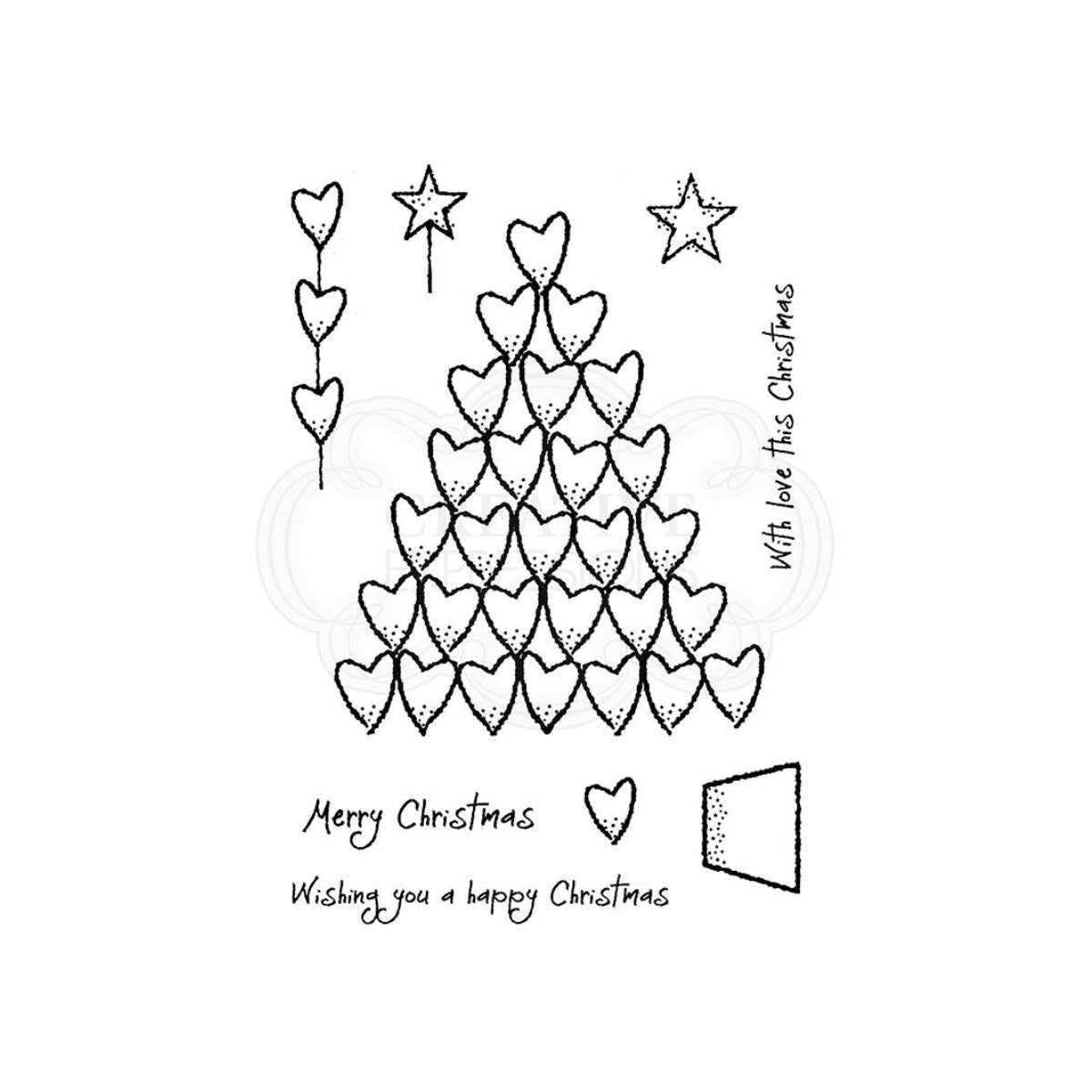 woodware heart tree clear stamp