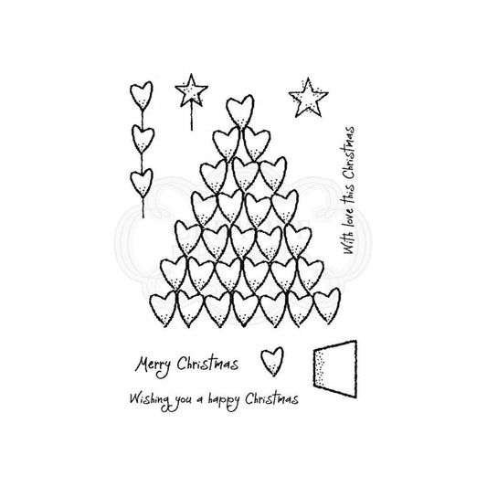 woodware heart tree clear stamp