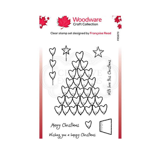 woodware heart tree stamp