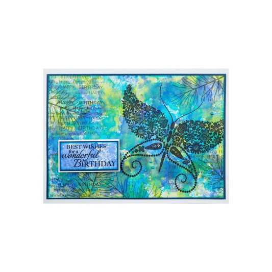 woodware foral wings sample card
