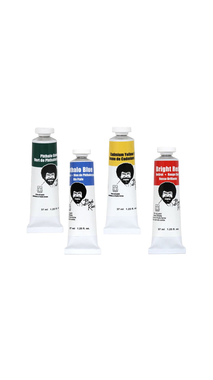 Bob Ross landscape oil colour paint tubes