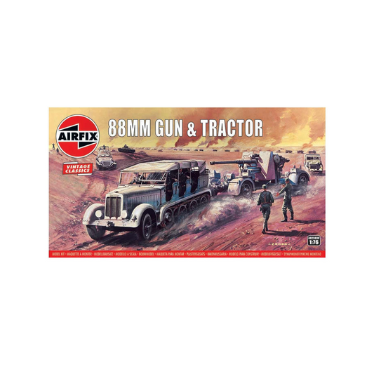 Airfix Military Vehicle 88MM Gun & Tractor Vintage Classic 1:76