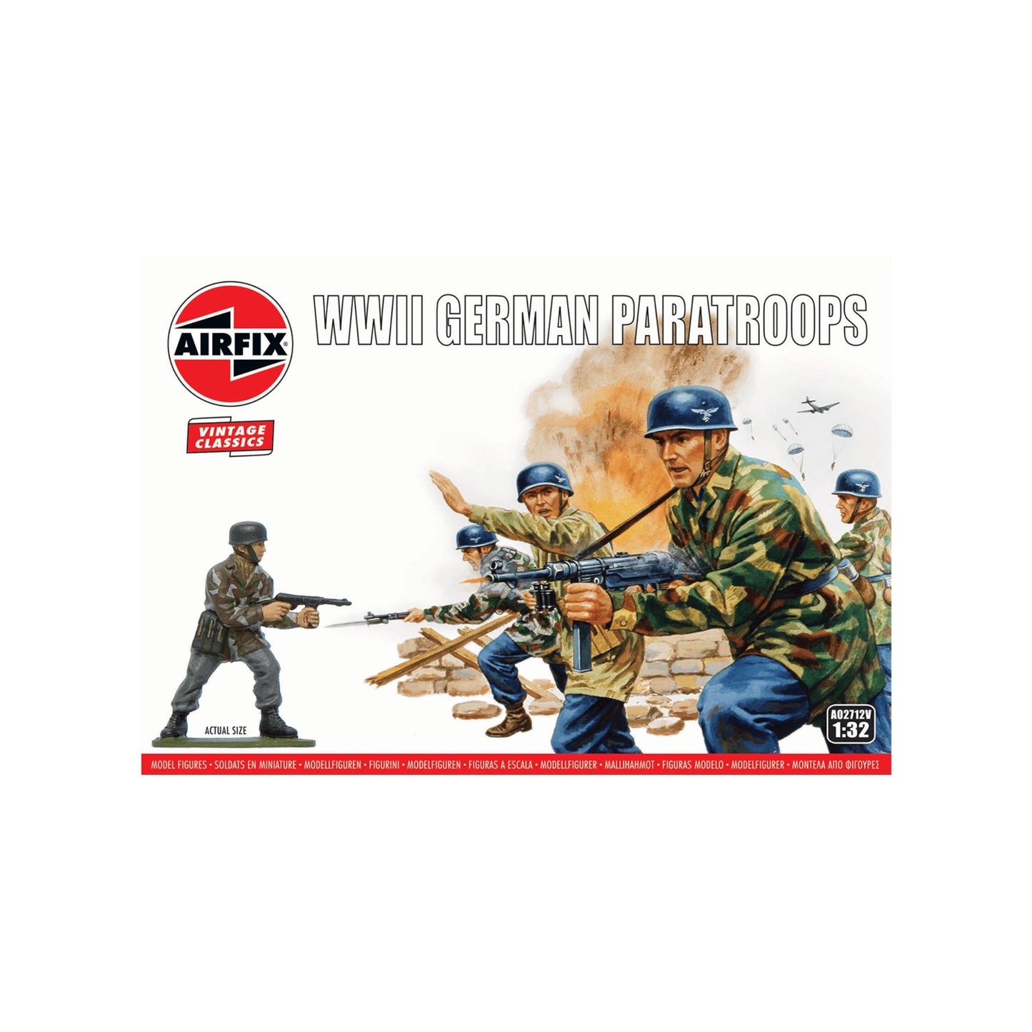 Airfix Figures WWII German Paratroops Vintage Classics 1:32