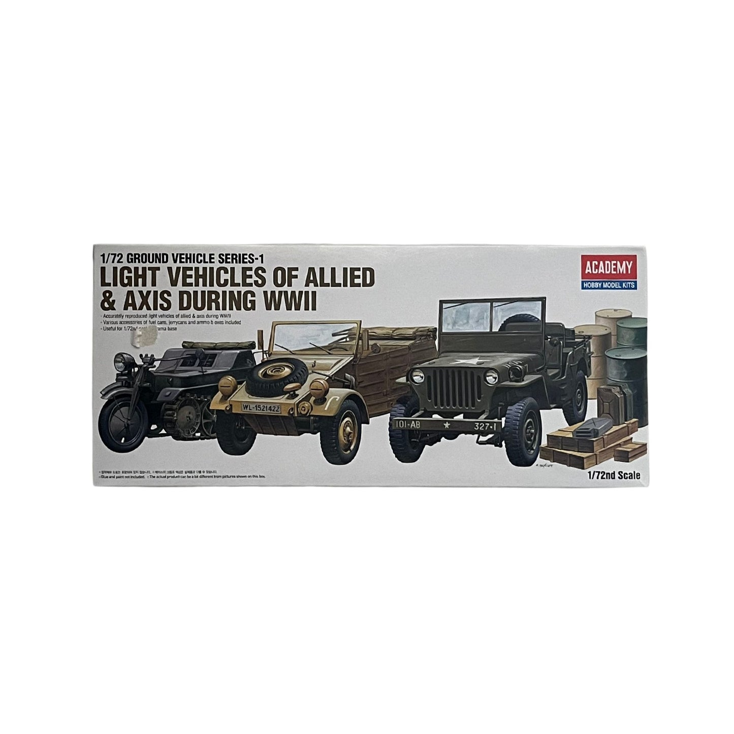 Academy model kit Light Vehicles of Allied & Axis during WWII 1:72
