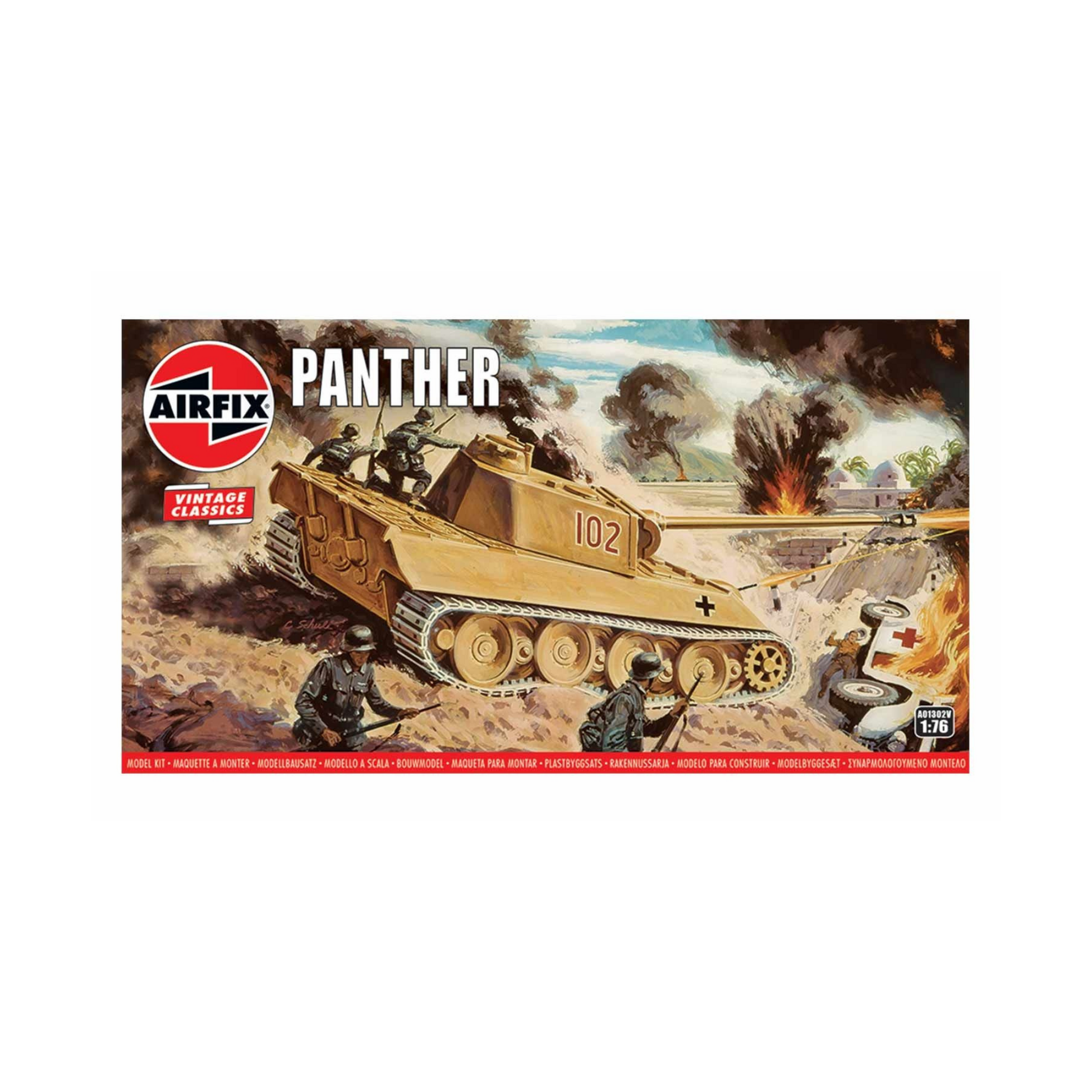 Airfix Vintage Classics Panther tank military vehicle 1:76