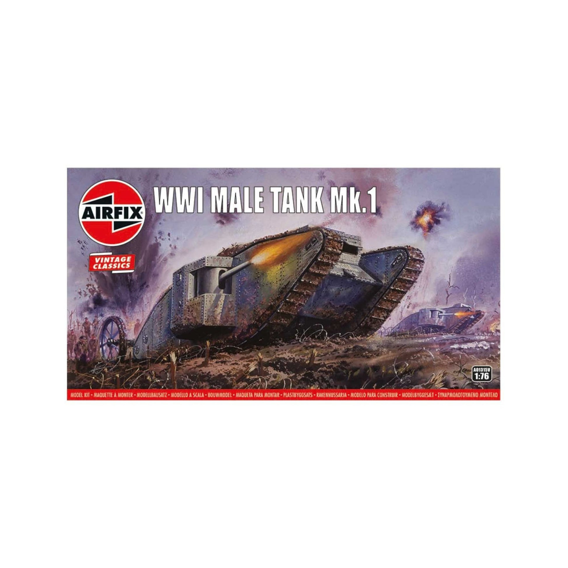 Airfix WWI male tank Mk.1 plastic model kit