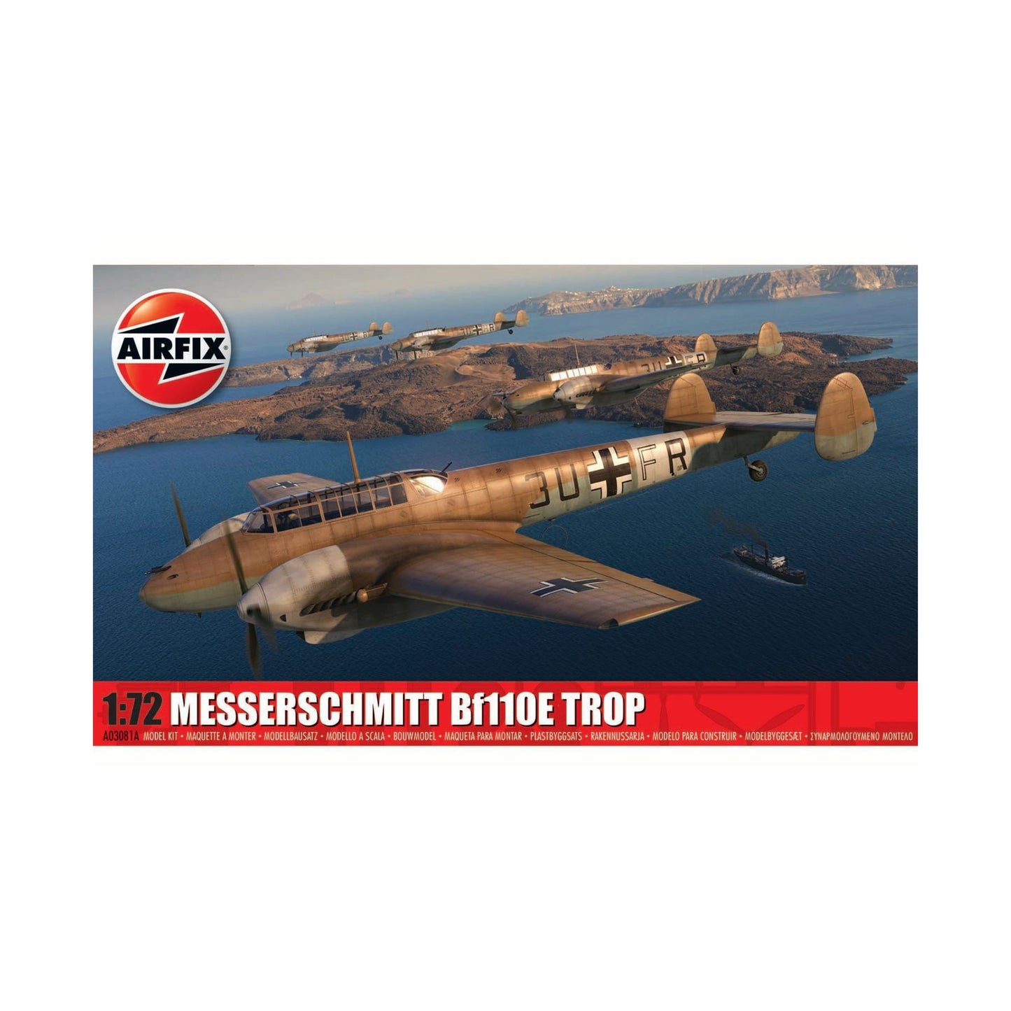 Airfix messerschmitt Bf110E Trop aircraft model kit