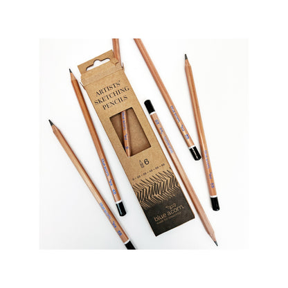 Blue Acorn Artists' Sketching Pencils (set of 6 in box)