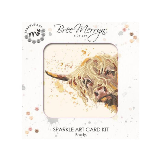 Highland cow diamond art card kit by Bree Merryn.