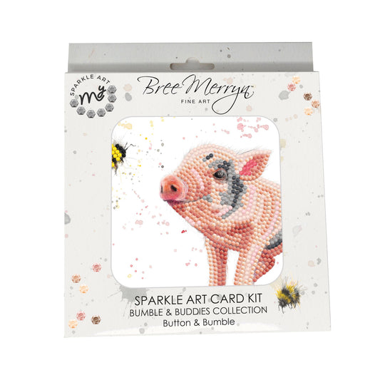 Bree Merryn Sparkle Art Button & Bumble Diamond Art Card