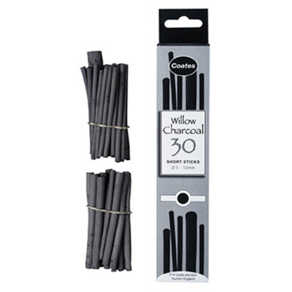 Willow Charcoal - 30 short sticks