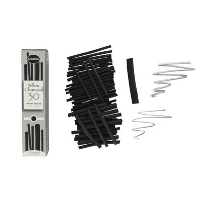 Willow Charcoal - 30 short sticks