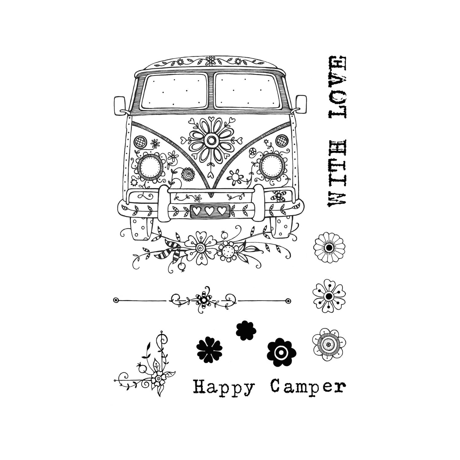 Pink Ink Designs camper van clear stamps