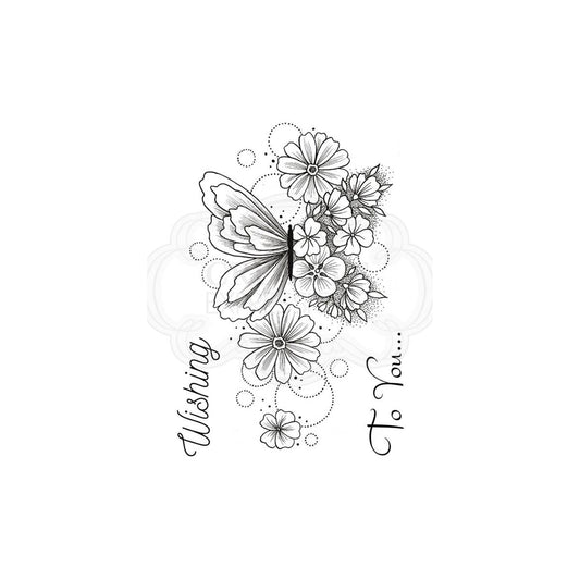Creative Expressions Butterfly Blooms Clear Stamp