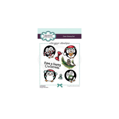 Creative Expressions Penguin Baubles Stamp