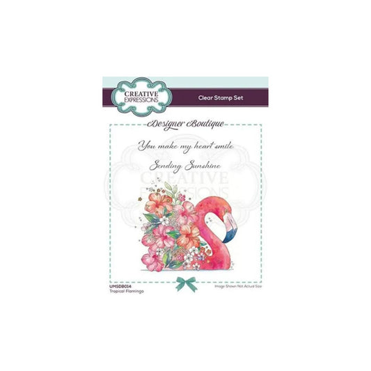 Creative Expressions Tropical Flamingo Stamp