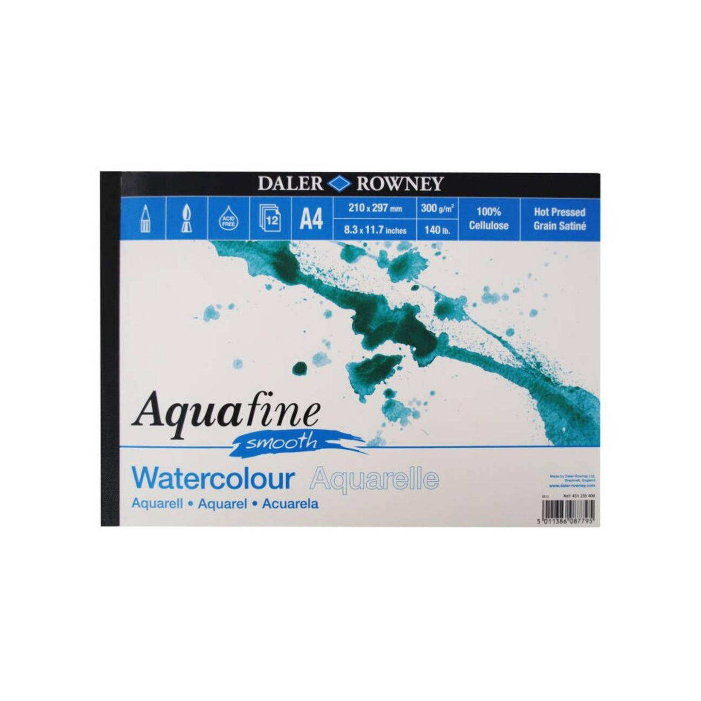 Aquafine Smooth Watercolour Pad A4